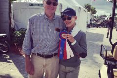 Joan showing off her ribbons